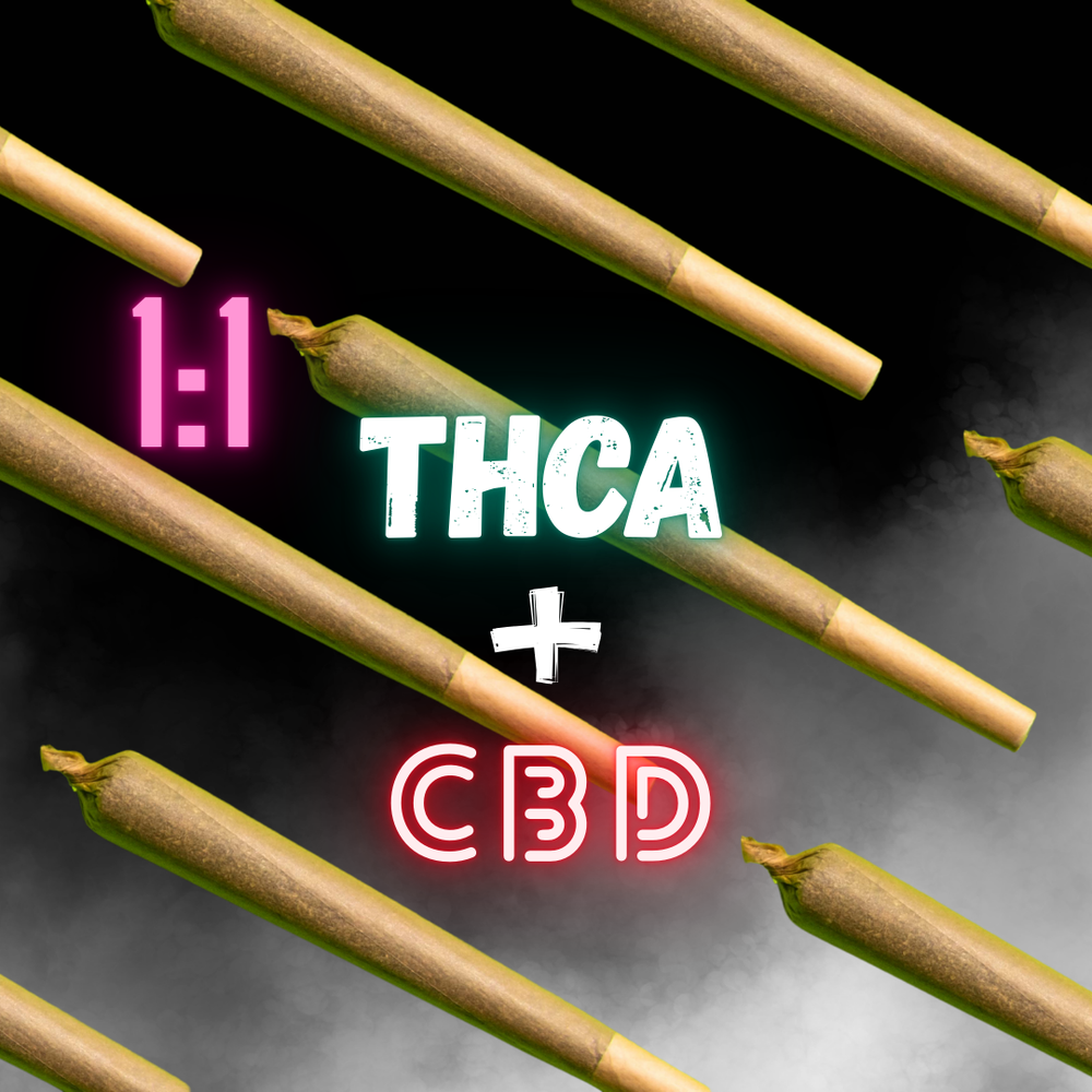 1:1 Indoor CBDa:THCa Pre-Rolls TWO pack (1g each)
