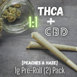 1:1 Indoor CBDa:THCa Pre-Rolls- 2 pack (1g each)