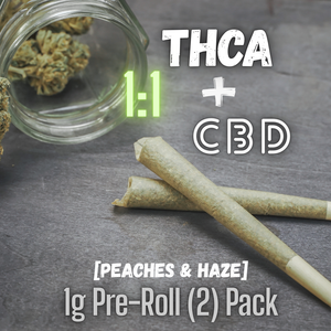 1:1 Indoor CBDa:THCa Pre-Rolls- 2 pack (1g each)