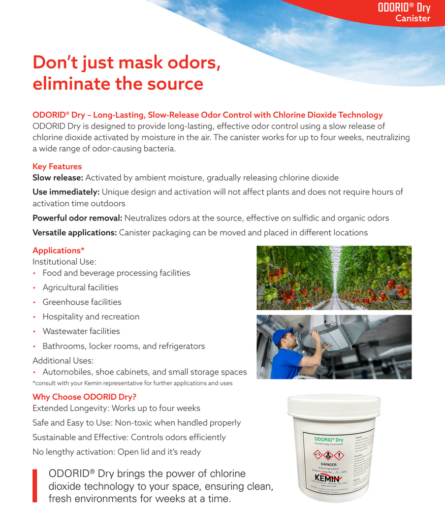 ODORID® Dry – Long-Lasting Odor Control for Cannabis Cultivation