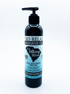 The Hemp Mine CBD Relax Massage Oil 1000 mg 8 ounces