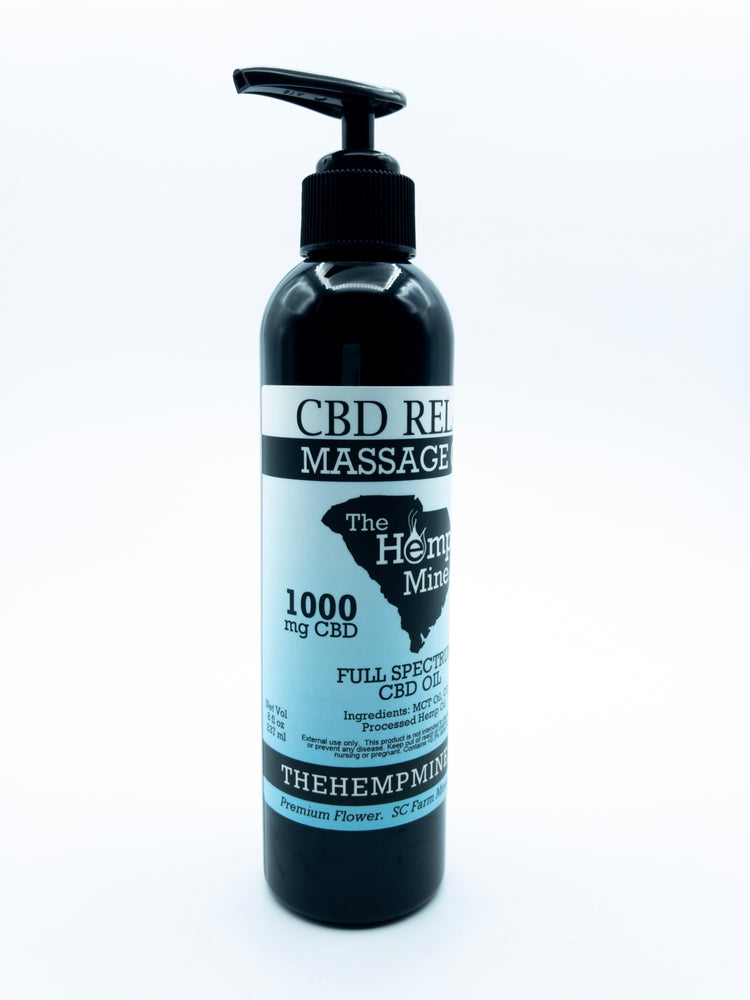 The Hemp Mine CBD Relax Massage Oil 1000 mg 8 ounces